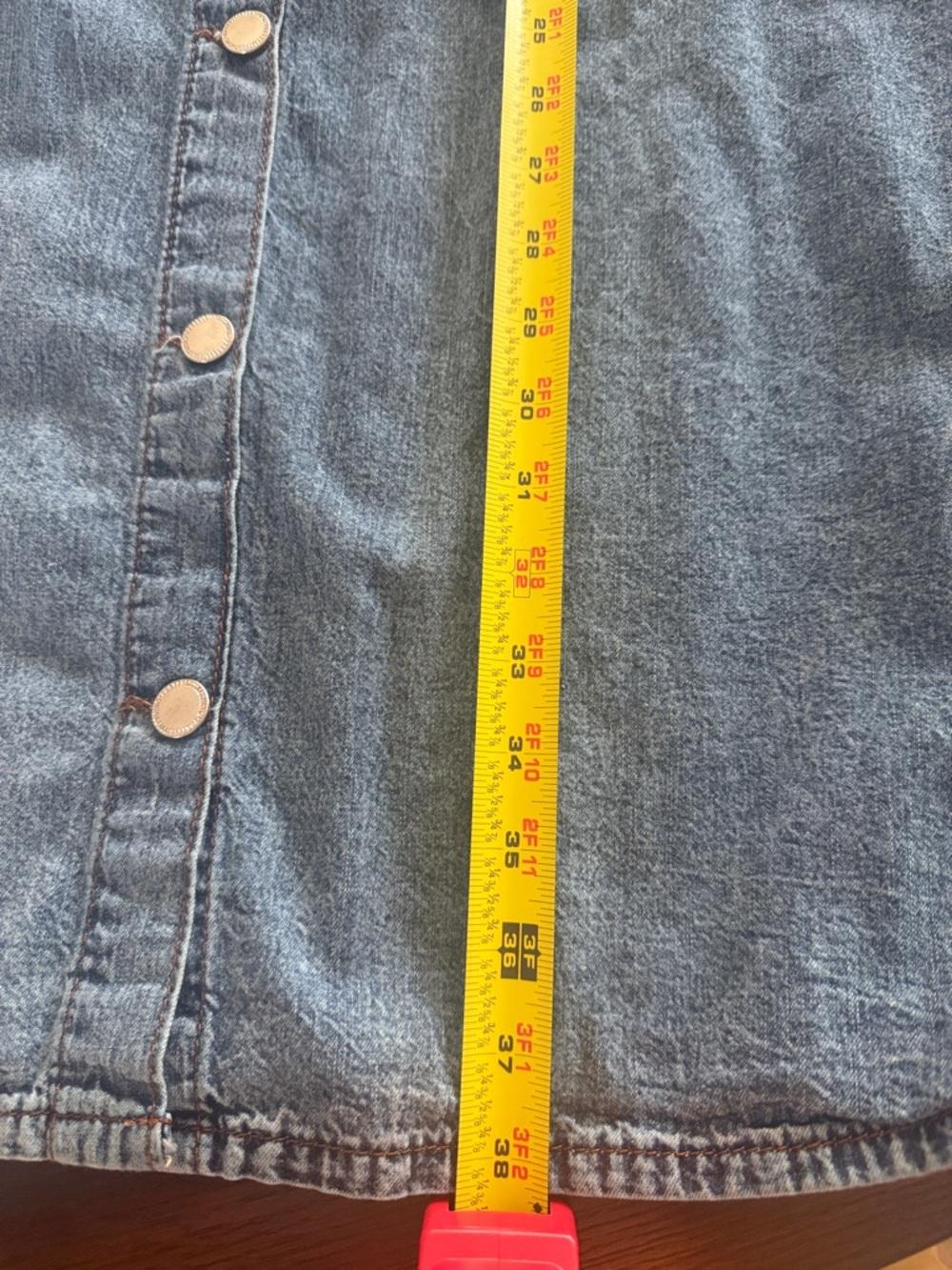 PrettyLittleThing Denim Shirt Dress Belted Button Front Blue Mini Dress Size 16 - Picture 8 of 8
